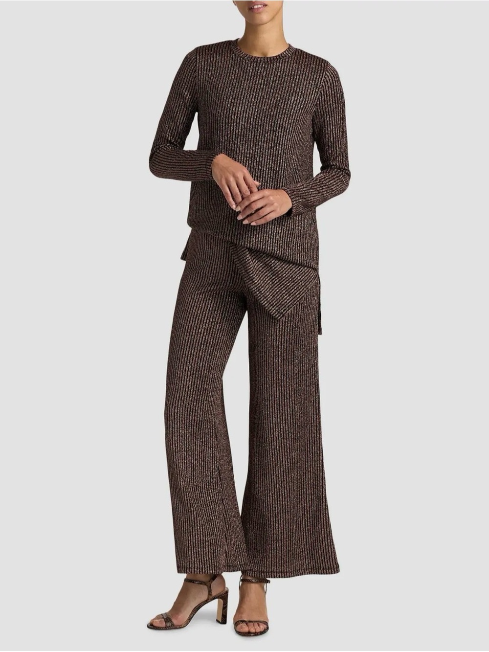 NWT Jade by Johnny Was Jenna Metallic Tunic and Easy Pant